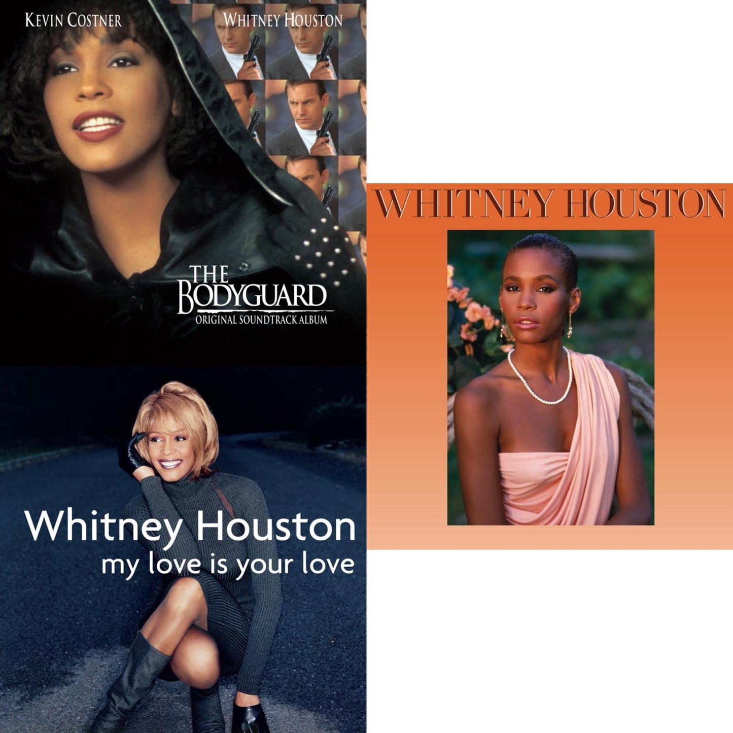 Whitney Houston - Bodyguard Ost & My Love Is Your Love & Whitney Houston - LP Vinyl Bundle