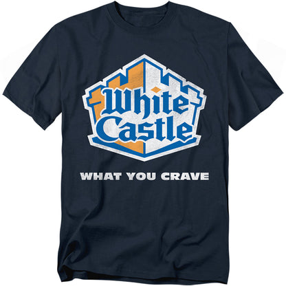 White Castle Distressed Logo Mens T Shirt Navy Officially Licensed