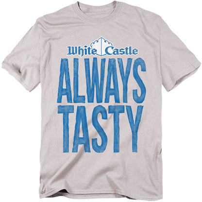 White Castle Always Tasty Mens T Shirt Silver Officially Licensed