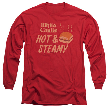 White Castle Hot & Steamy Mens Long Sleeve Shirt Red