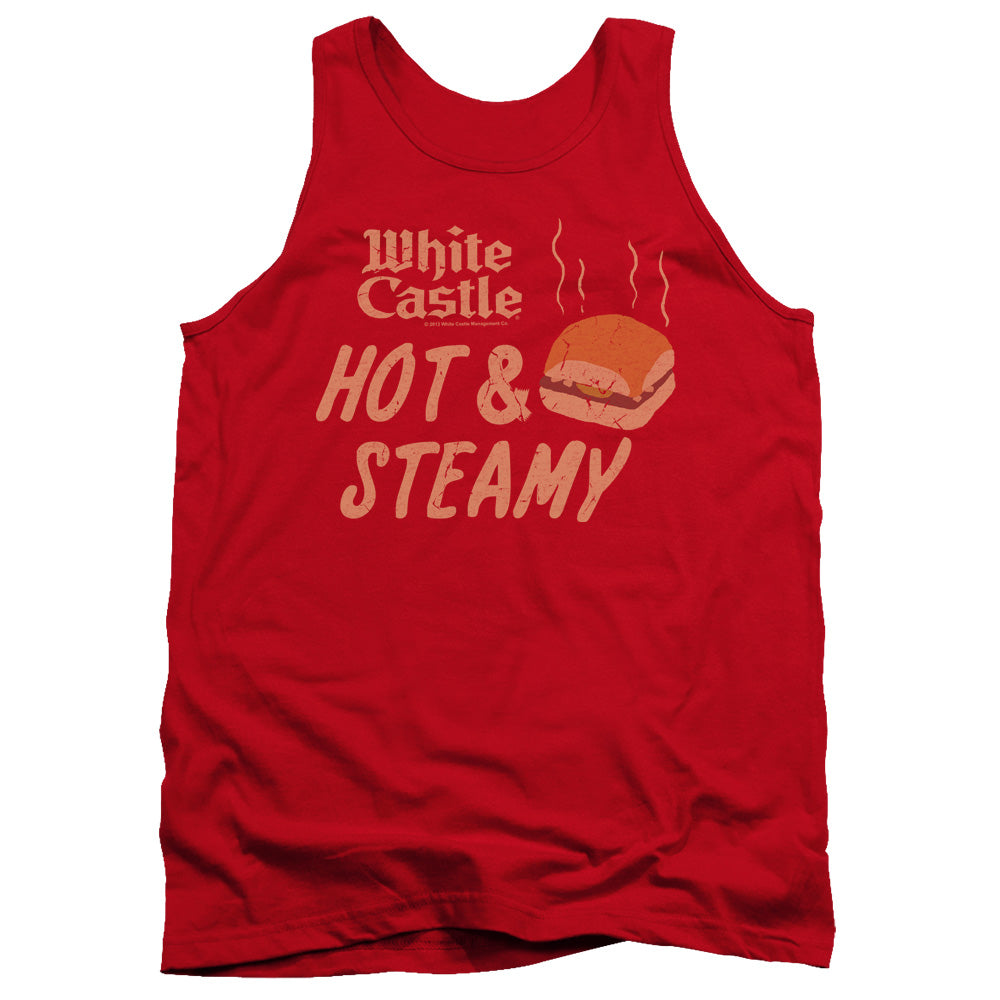 White Castle Hot & Steamy Mens Tank Top Shirt Red