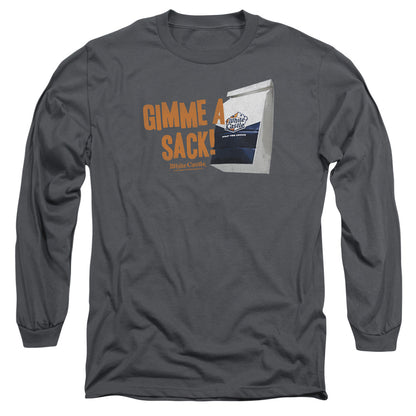 White Castle Gimmie A Sack Mens Long Sleeve Shirt Charcoal