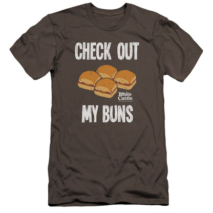 White Castle My Buns Premium Bella Canvas Slim Fit Mens T Shirt Charcoal