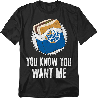 White Castle Want Me Mens T Shirt Black Officially Licensed