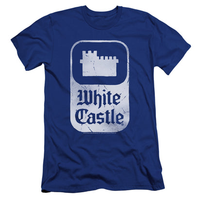 White Castle Classic Logo Premium Bella Canvas Slim Fit Mens T Shirt Royal Blue