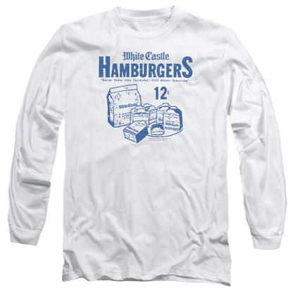 White Castle 12 Cents Mens Long Sleeve Shirt White