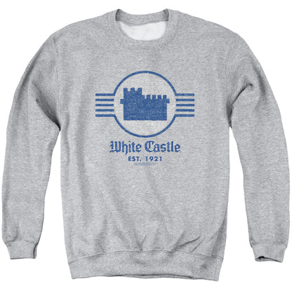 White Castle Emblem Mens Crewneck Sweatshirt Athletic Heather