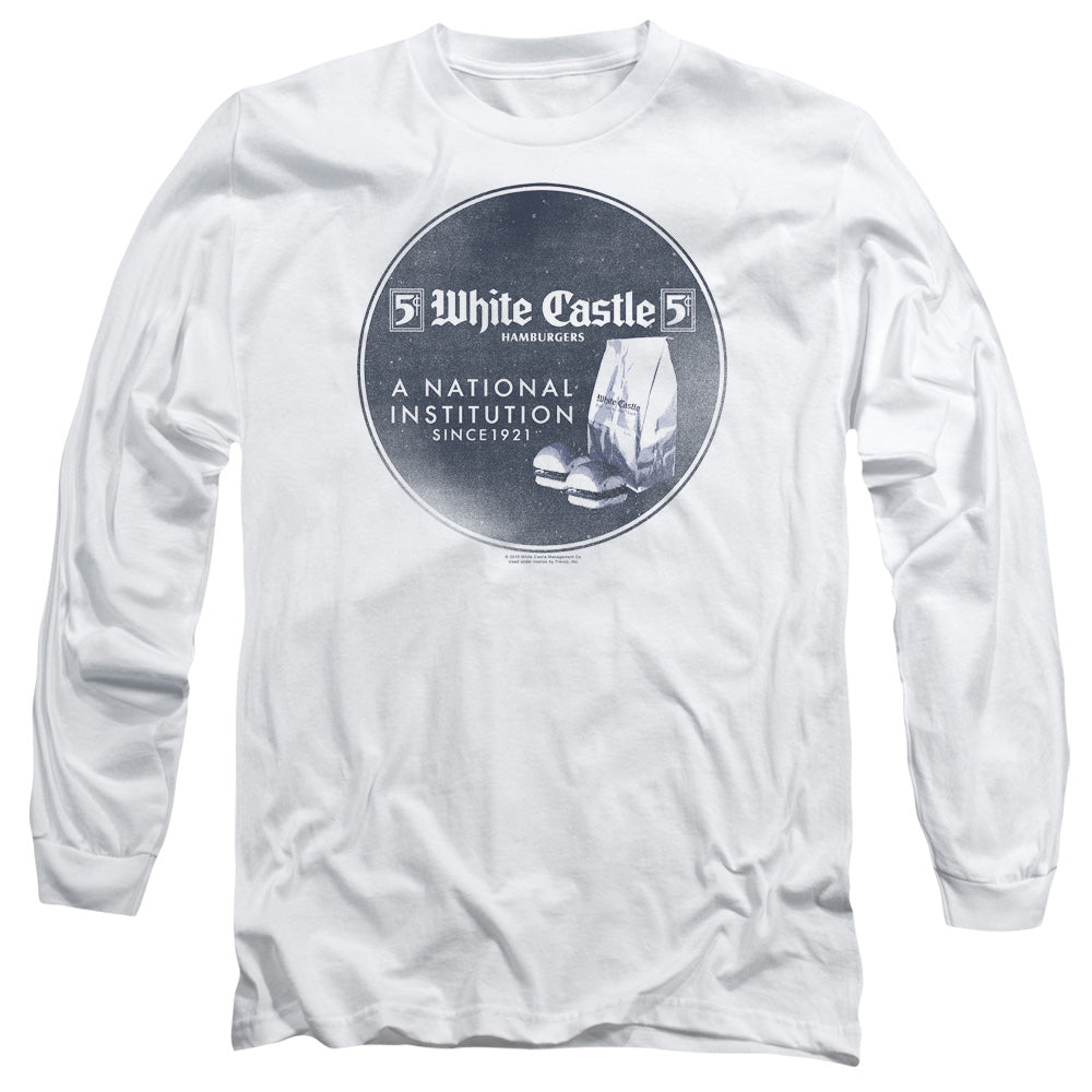 White Castle National Institution Mens Long Sleeve Shirt White