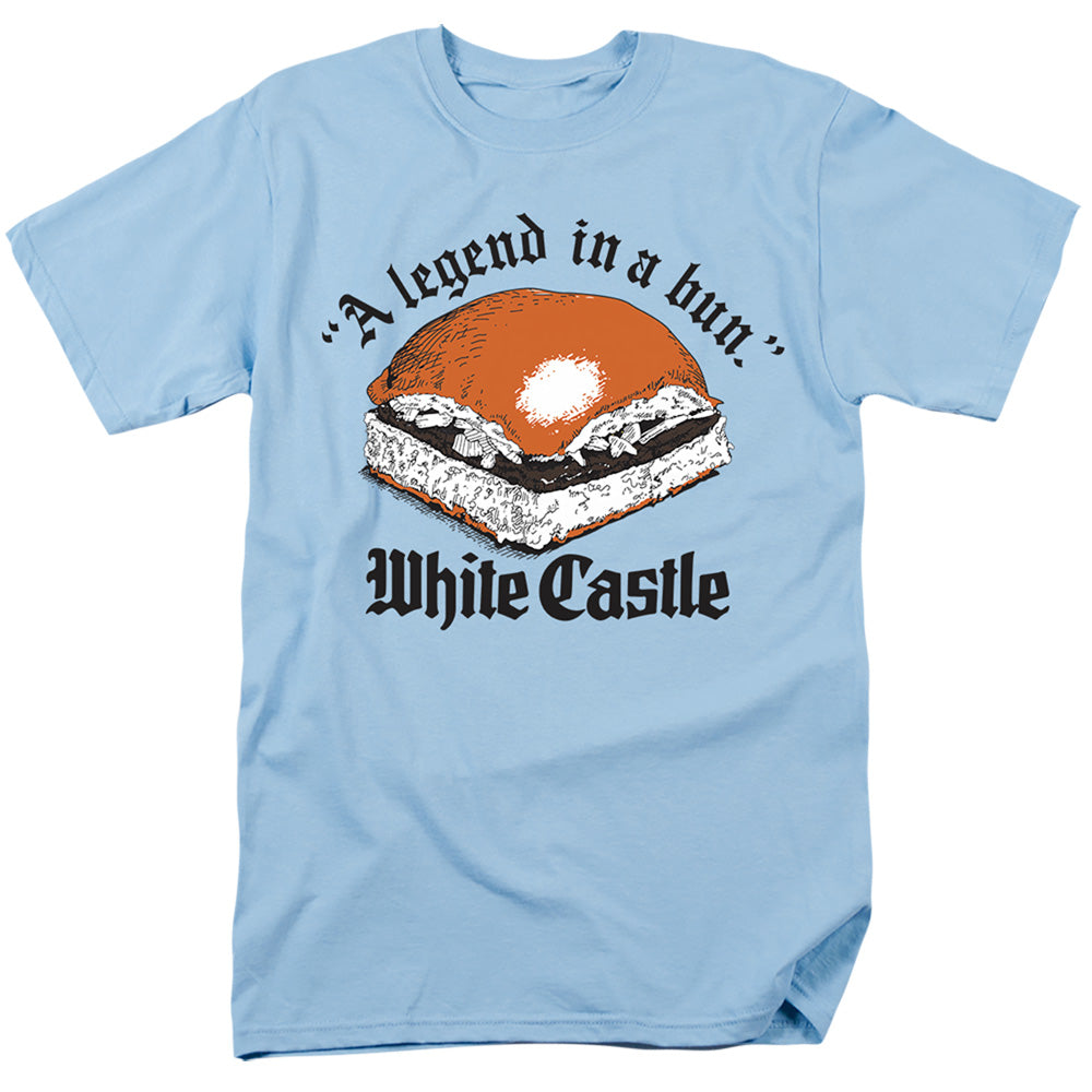 White Castle Legend In A Bun Mens T Shirt Light Blue Officially Licensed