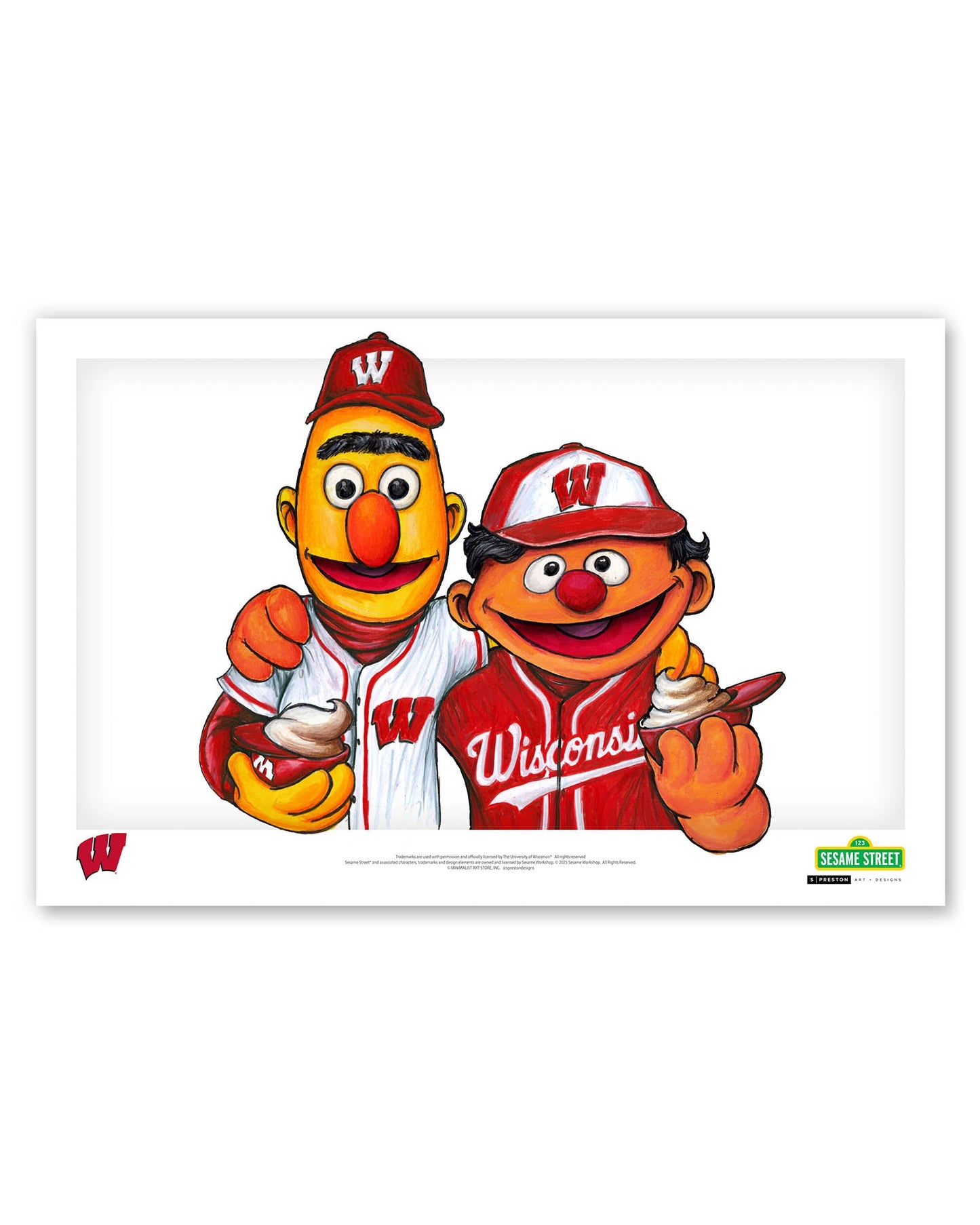 Bert and Ernie x Wisconsin Limited Edition Art Print