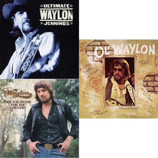 Waylon Jennings - Ultimate Waylon Jennings & Are You Ready For The Country & Ol Waylon - CD Bundle
