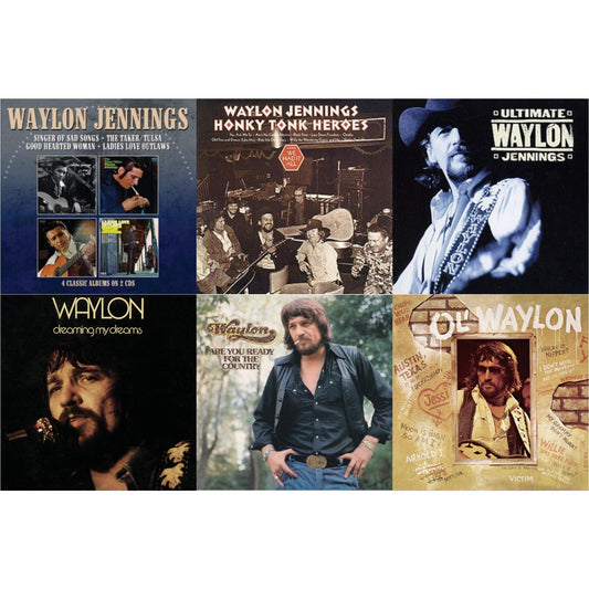 Waylon Jennings - Singer Of Sad Songs / The Taker-Tulsa / Good Hearted Woman / Ladies Love Outlaws & Honky Tonk Heroes & Ultimate Waylon Jennings & Dreaming My Dreams & Are You Ready For The Country & Ol Waylon - CD Bundle