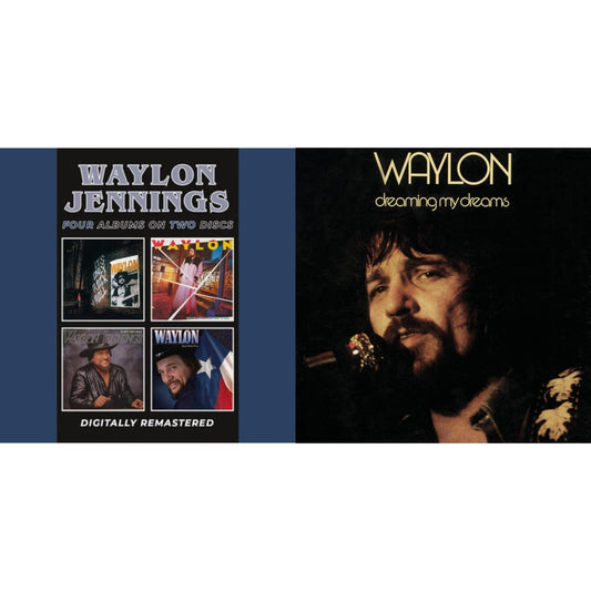 Waylon Jennings - It's Only Rock & Roll / Never Could Toe The Mark / Turn The Page / Sweet Mother Texas & Dreaming My Dreams - CD Bundle