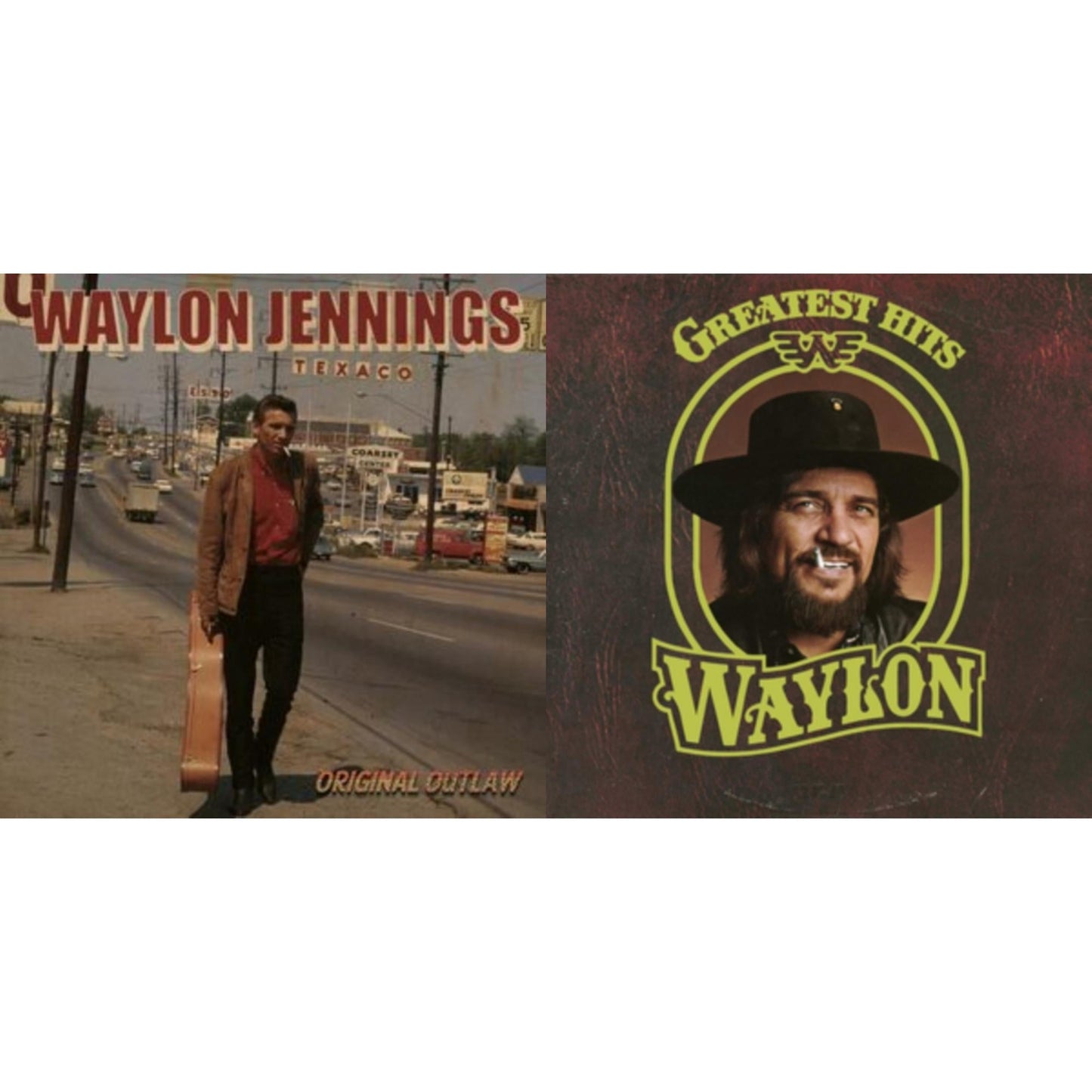Waylon Jennings - Original Outlaw & Greatest Hits (150G/Dl Insert) - LP Vinyl Bundle
