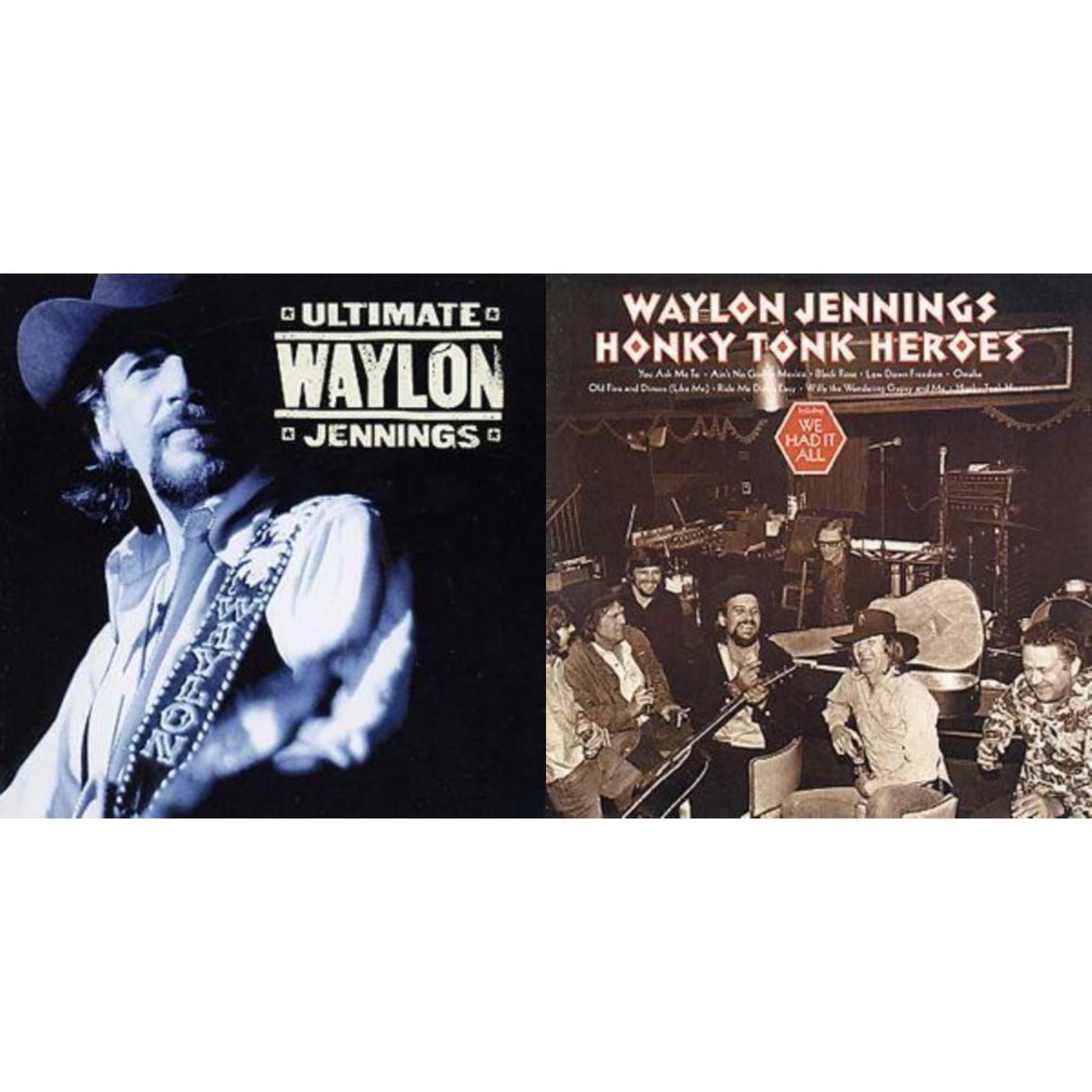 Waylon Jennings - Honky Tonk Heroes & Ultimate Waylon Jennings - CD Bundle
