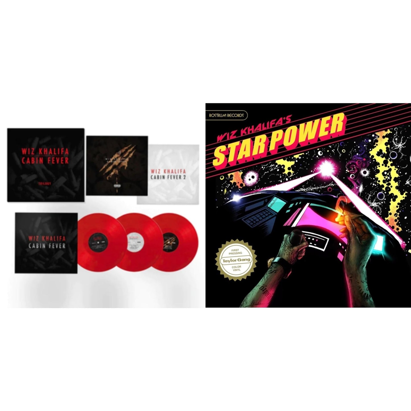 Wiz Khalifa - Cabin Fever Trilogy (3LP/Red Vinyl) & Star Power (15Th Anniversary/Limited Edition/Color Vinyl/2LP)