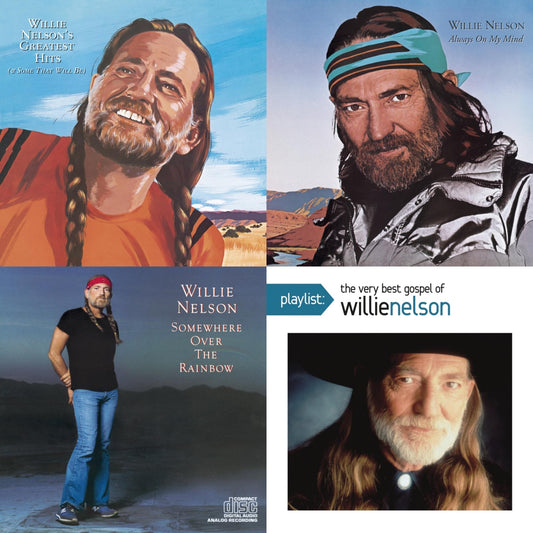 Willie Nelson - Willie Nelson�S Greatest Hits & Always On My Mind & Over The Rainbow & Playlist: Very Best Gospel Of Willie Nelson - CD Bundle