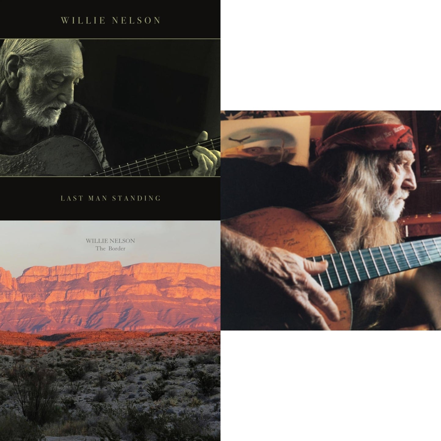 Willie Nelson - Last Man Standing (140G) & Border & It Always Will Be - LP Vinyl Bundle