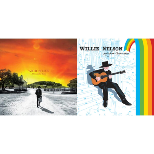 Willie Nelson - Beautiful Time & Rainbow Connection - LP Vinyl Bundle