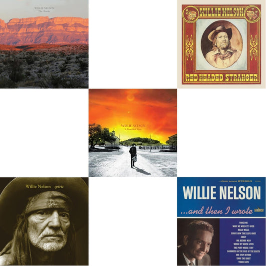 Willie Nelson - Red Headed Stranger (150G/Dl Insert) & Beautiful Time & Border & Spirit (180G) & And Then I Wrote (Blue LP Vinyl)