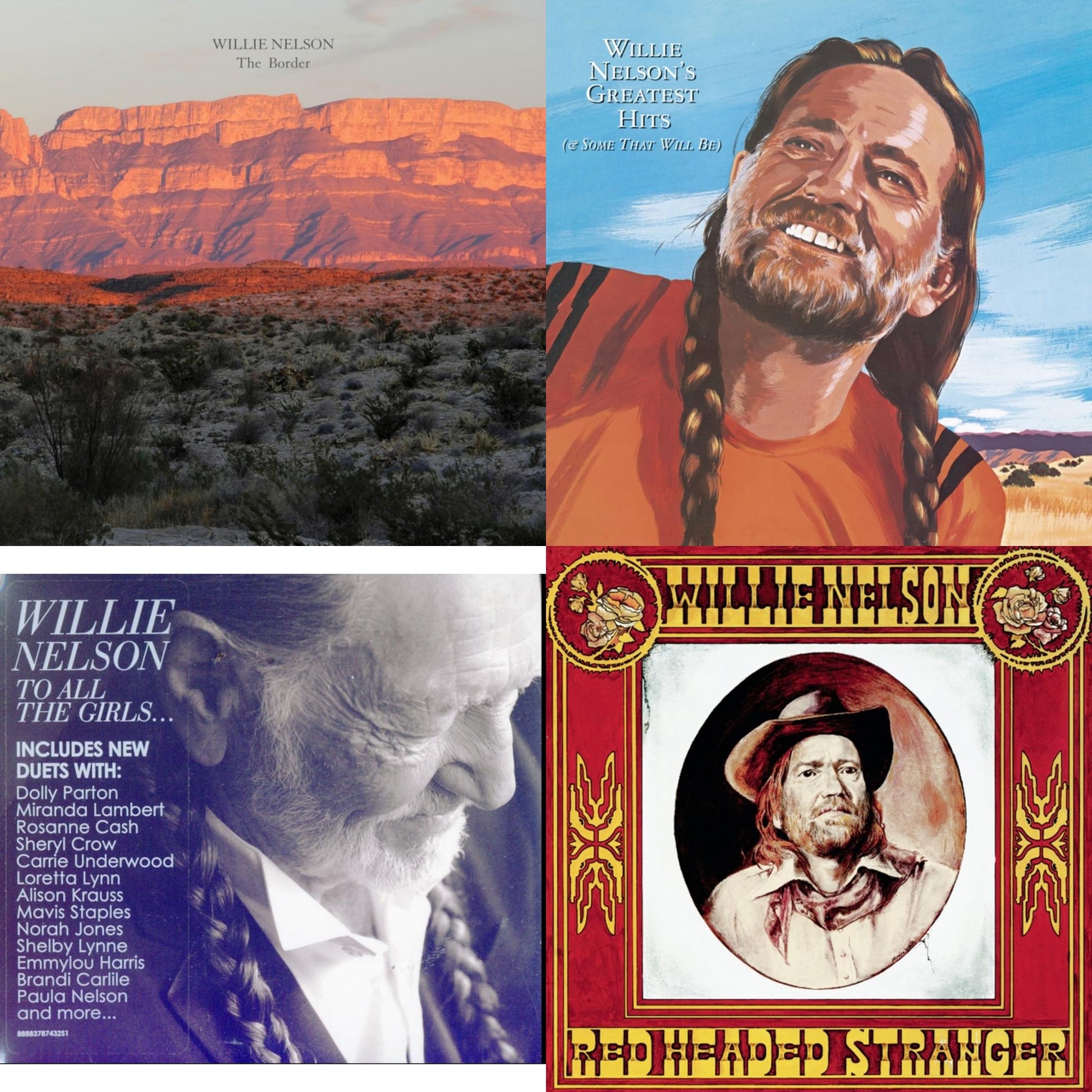 Willie Nelson - Border & Willie Nelson�S Greatest Hits & To All The Girls & Red Headed Stranger - CD Bundle