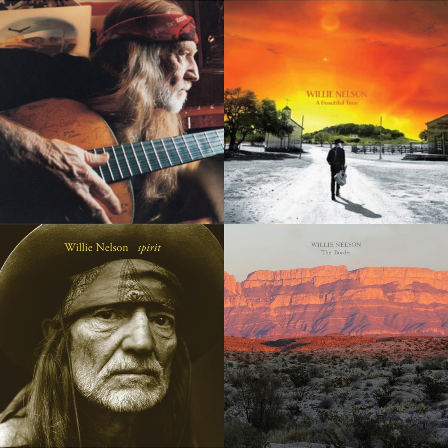 Willie Nelson - Beautiful Time & Border & Spirit (180G) & It Always Will Be - LP Vinyl Bundle
