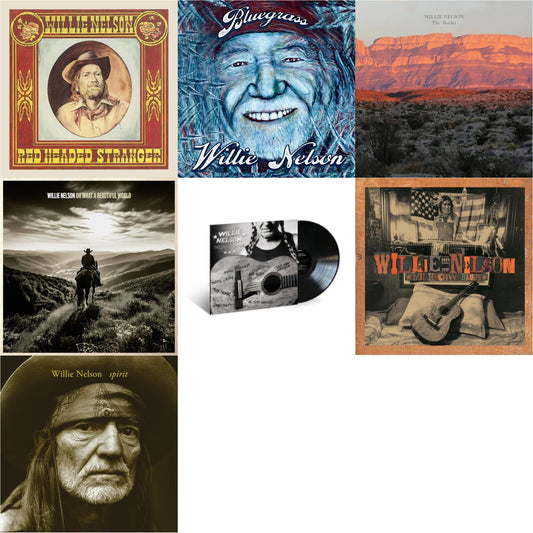Willie Nelson - Red Headed Stranger (150G/Dl Insert) & Bluegrass (Electric Blue LP Vinyl) & Border & Oh What A Beautiful World & Great Divide & Milk Cow Blues (2LP/180G) & Spirit (180G)