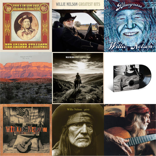 Willie Nelson - Red Headed Stranger (150G/Dl Insert) & Greatest Hits & Bluegrass (Electric Blue LP Vinyl) & Border & Oh What A Beautiful World & Great Divide & Milk Cow Blues (2LP/180G) & Spirit (180G) & It Always Will Be