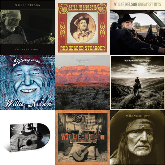Willie Nelson - Last Man Standing (140G) & Red Headed Stranger (150G/Dl Insert) & Greatest Hits & Bluegrass (Electric Blue LP Vinyl) & Border & Oh What A Beautiful World & Great Divide & Milk Cow Blues (2LP/180G) & Spirit (180G)