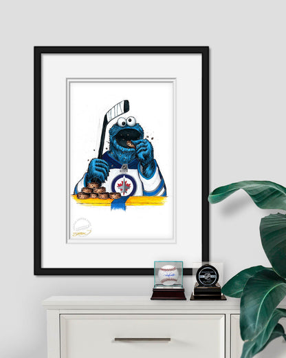 Cookie Monster x NHL Jets Limited Edition Art Print