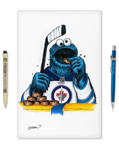 Cookie Monster x NHL Jets Limited Edition Art Print
