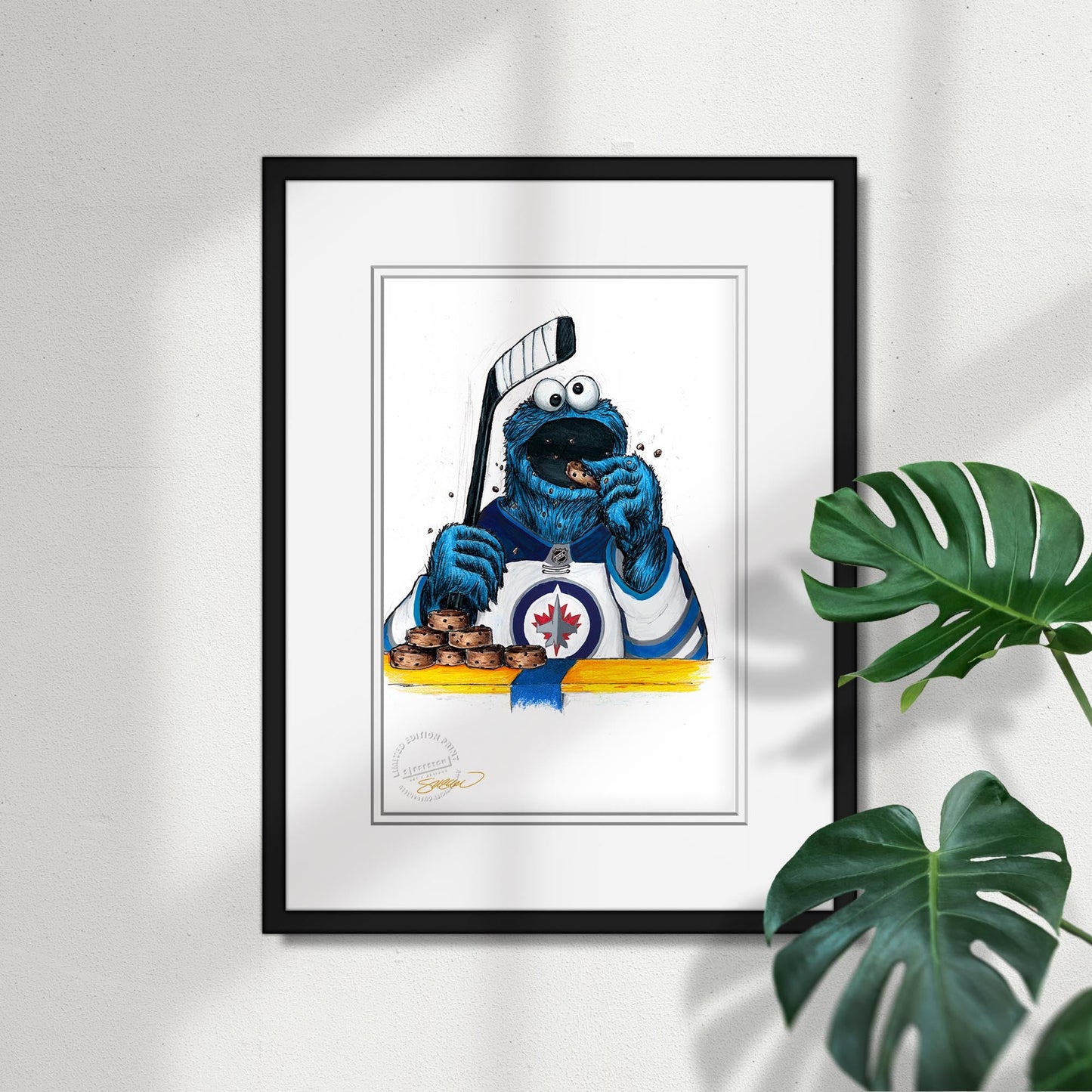 Cookie Monster x NHL Jets Limited Edition Art Print