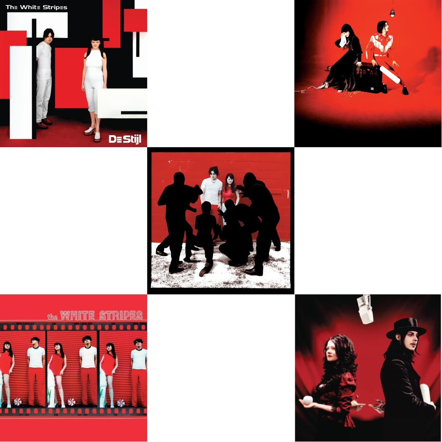 White Stripes - Elephant (2LP) & Get Behind Me Satan (2LP) & De Stijl & White Blood Cells (Reissue) & White Stripes