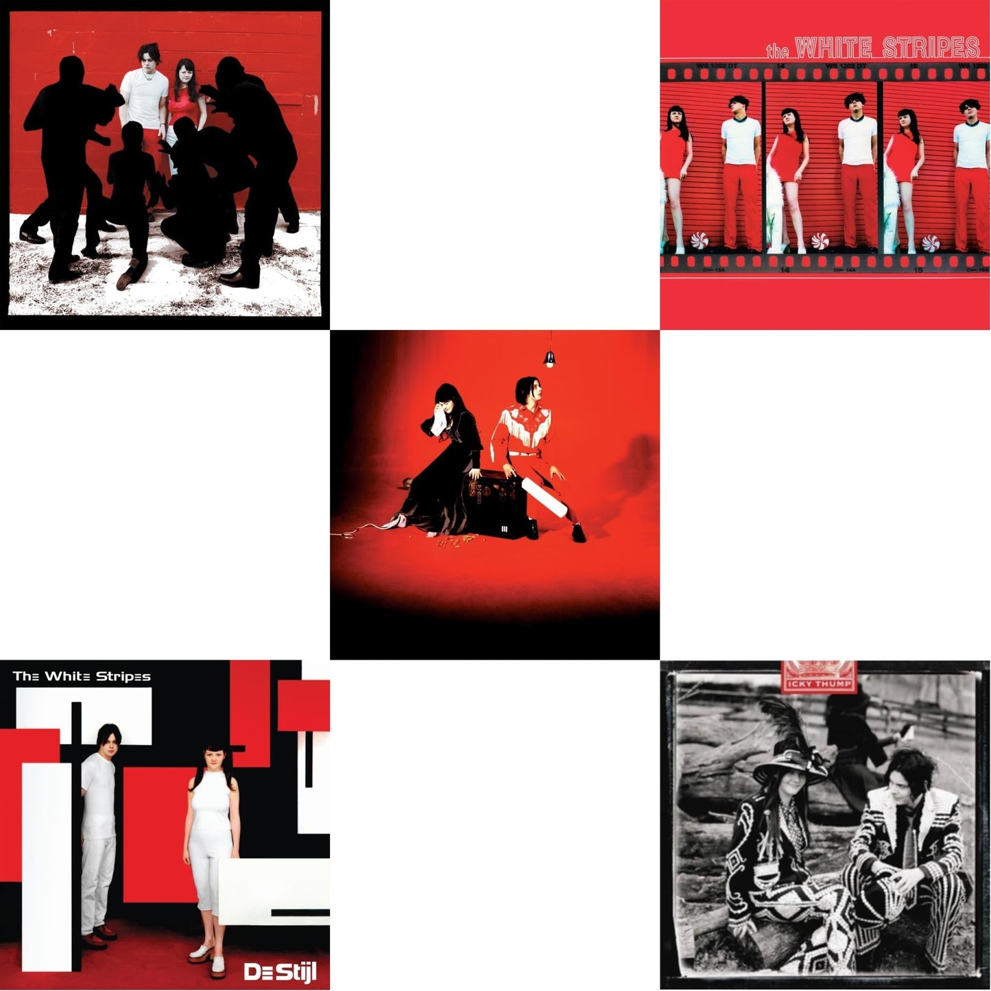 White Stripes - Elephant (2LP) & Icky Thump (2LP) & De Stijl & White Blood Cells (Reissue) & White Stripes