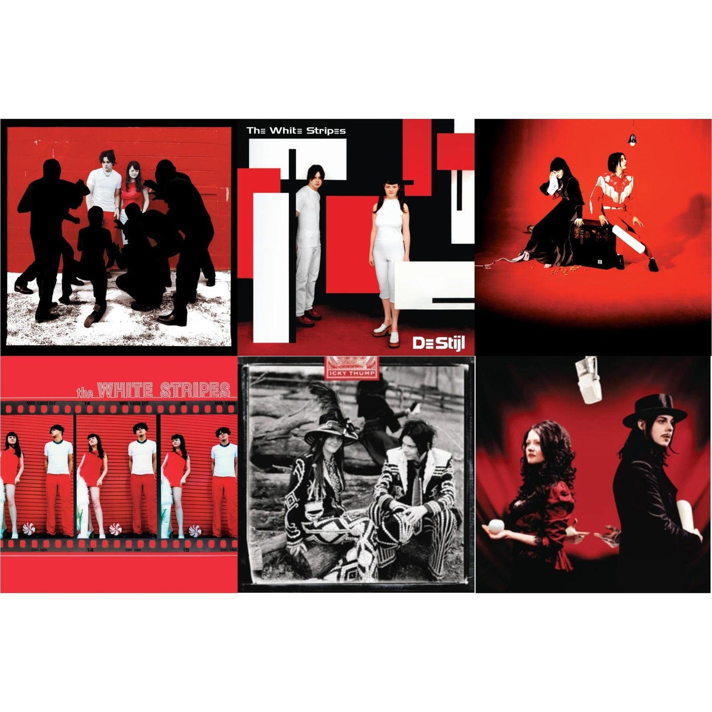 White Stripes - Elephant (2LP) & Get Behind Me Satan (2LP) & Icky Thump (2LP) & De Stijl & White Blood Cells (Reissue) & White Stripes