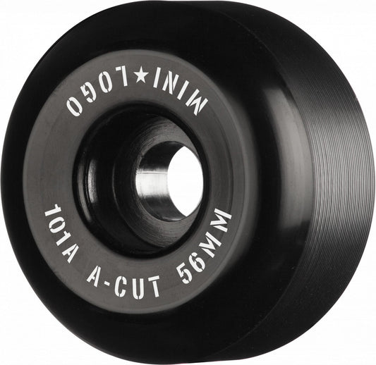 Mini Logo Wheels A-Cut "2" 56mm 101a - Black (Set of 4)