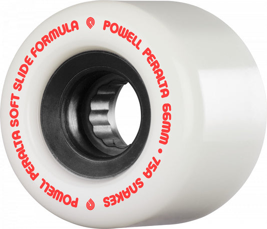 Powell Peralta Wheels Snakes 66mm 75a - White (Set of 4)