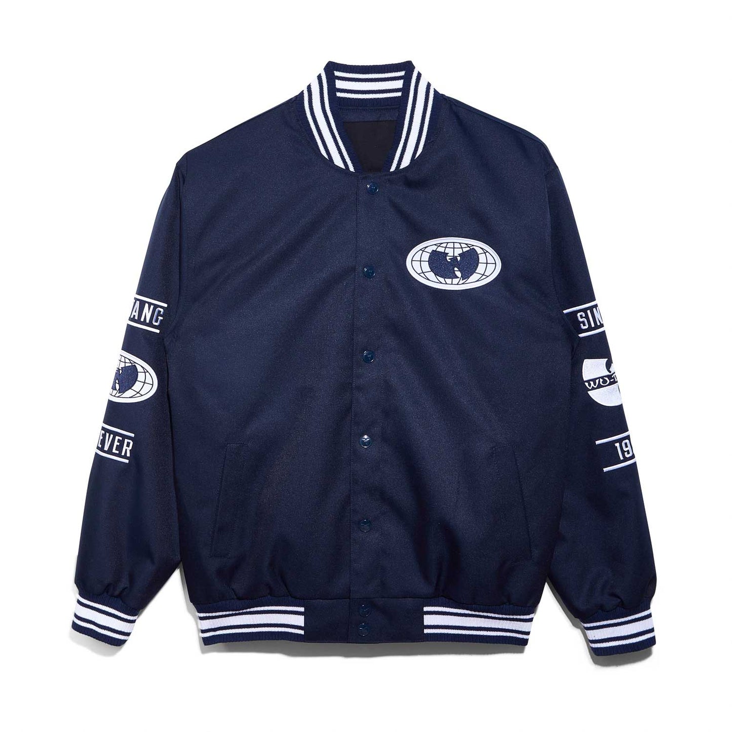 Wu-Tang Clan All-City Jacket Navy and White Officially Licensed