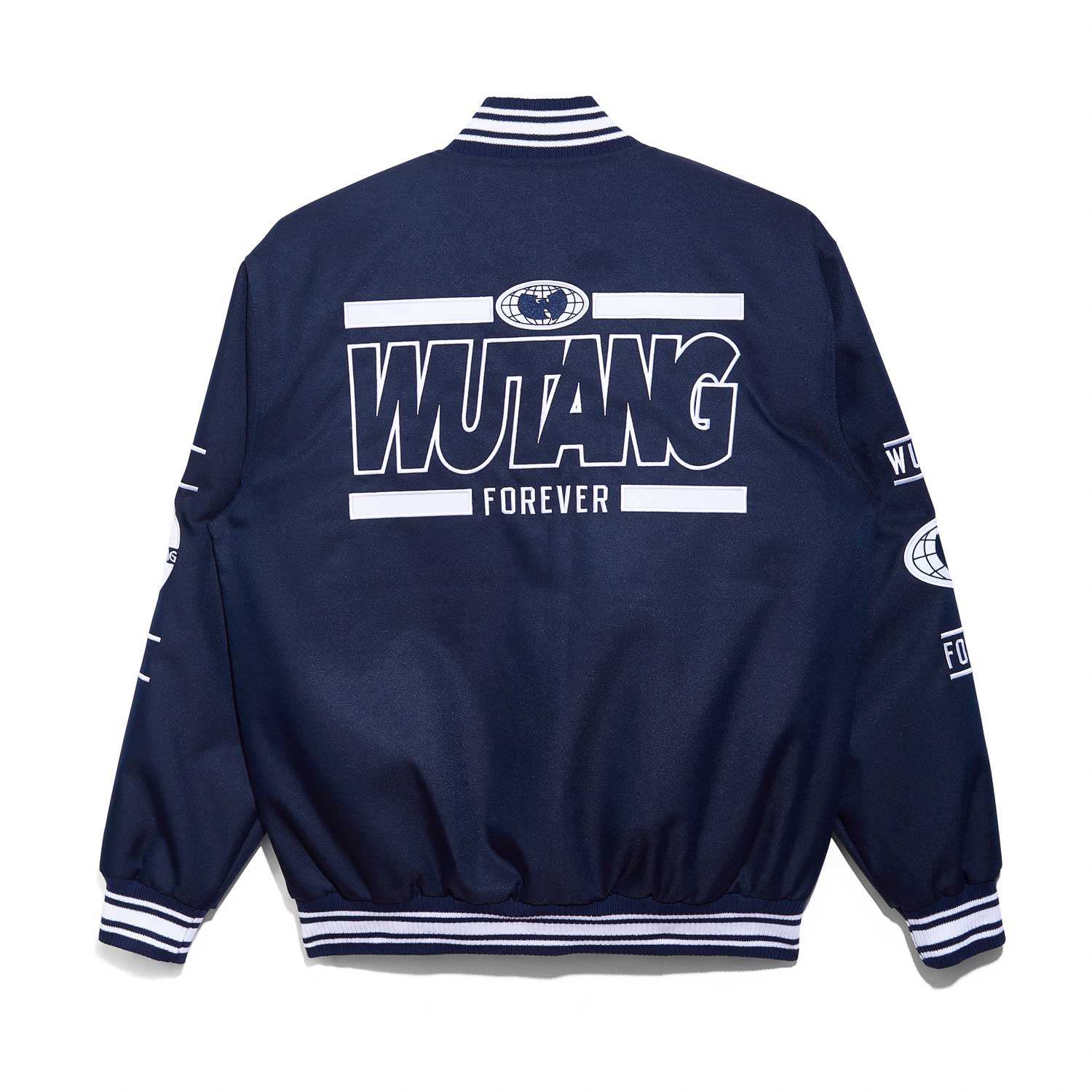 Wu-Tang Clan All-City Jacket Navy and White Officially Licensed