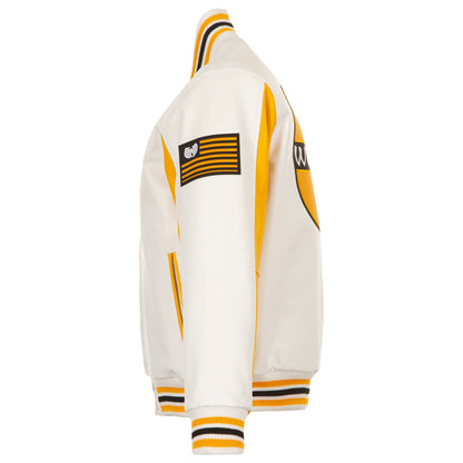 Wu-Tang Clan WU World Logo Varsity White & Yellow Jacket Officially Licensed