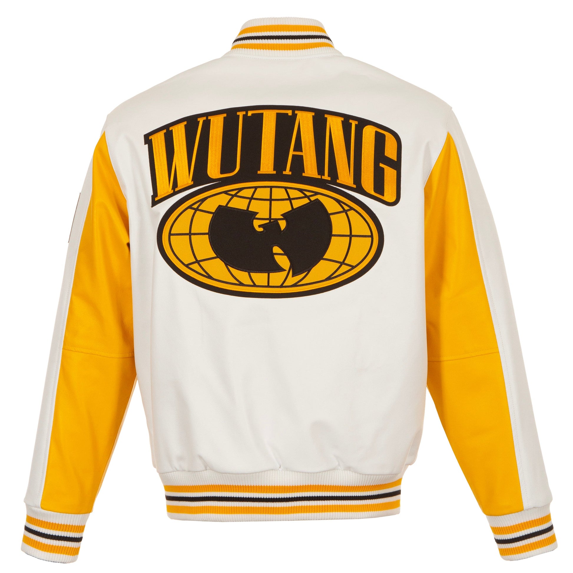 Wu-Tang Clan WU World Logo Varsity White & Yellow Jacket Officially Licensed