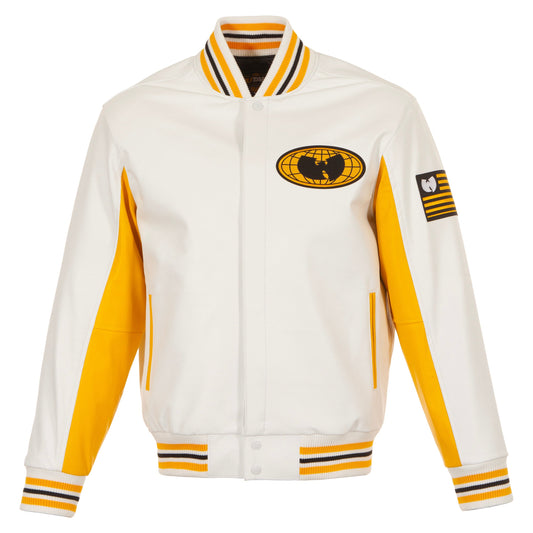 Wu-Tang Clan WU World Logo Varsity White & Yellow Jacket Officially Licensed