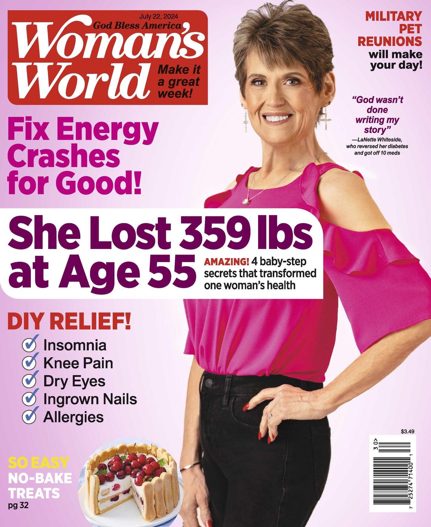 Woman's World - 07.22.24 Fix Energy Crashes for Good She Lost 359 lbs at Age 55