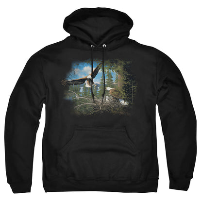 Wildlife Spring Bald Eagles Mens Hoodie Black