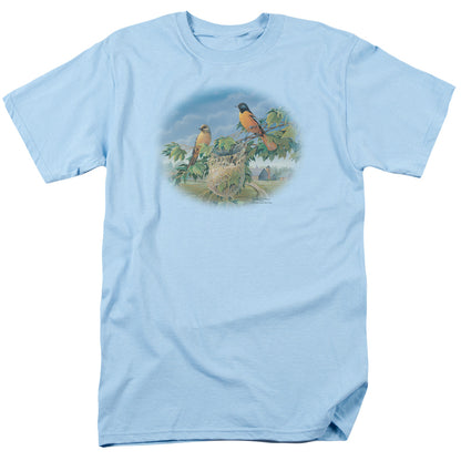 Wildlife Orioles And Farm Mens T Shirt Light Blue Officially Licensed
