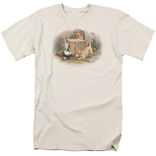 Wildlife Dont Talk Strangers Mens T Shirt Cream Officially Licensed