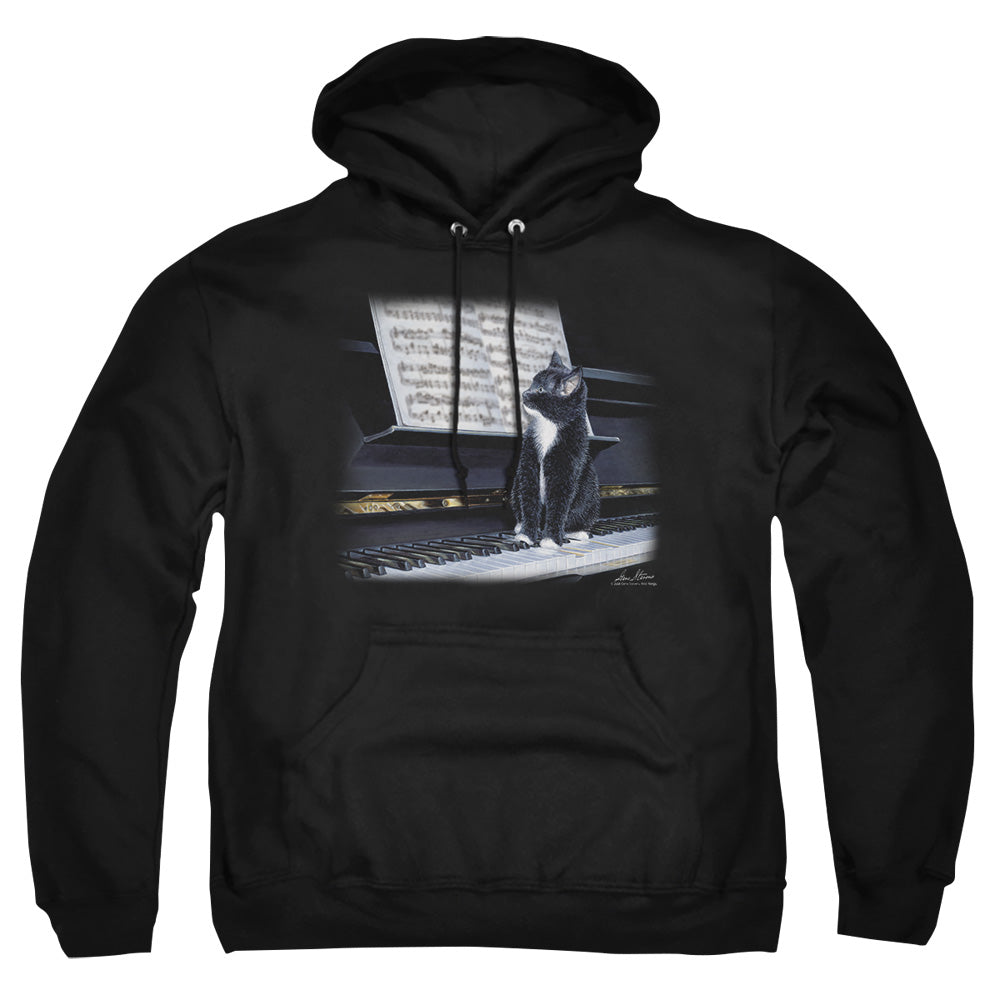Wildlife Kitten On The Keys Mens Hoodie Black