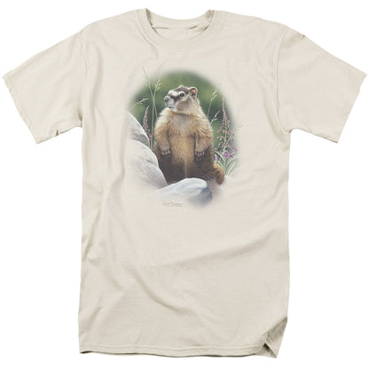 Wildlife Marmot Mens T Shirt Cream Officially Licensed