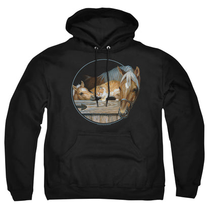 Wild Wings Everyone Loves Kitty Mens Hoodie Black