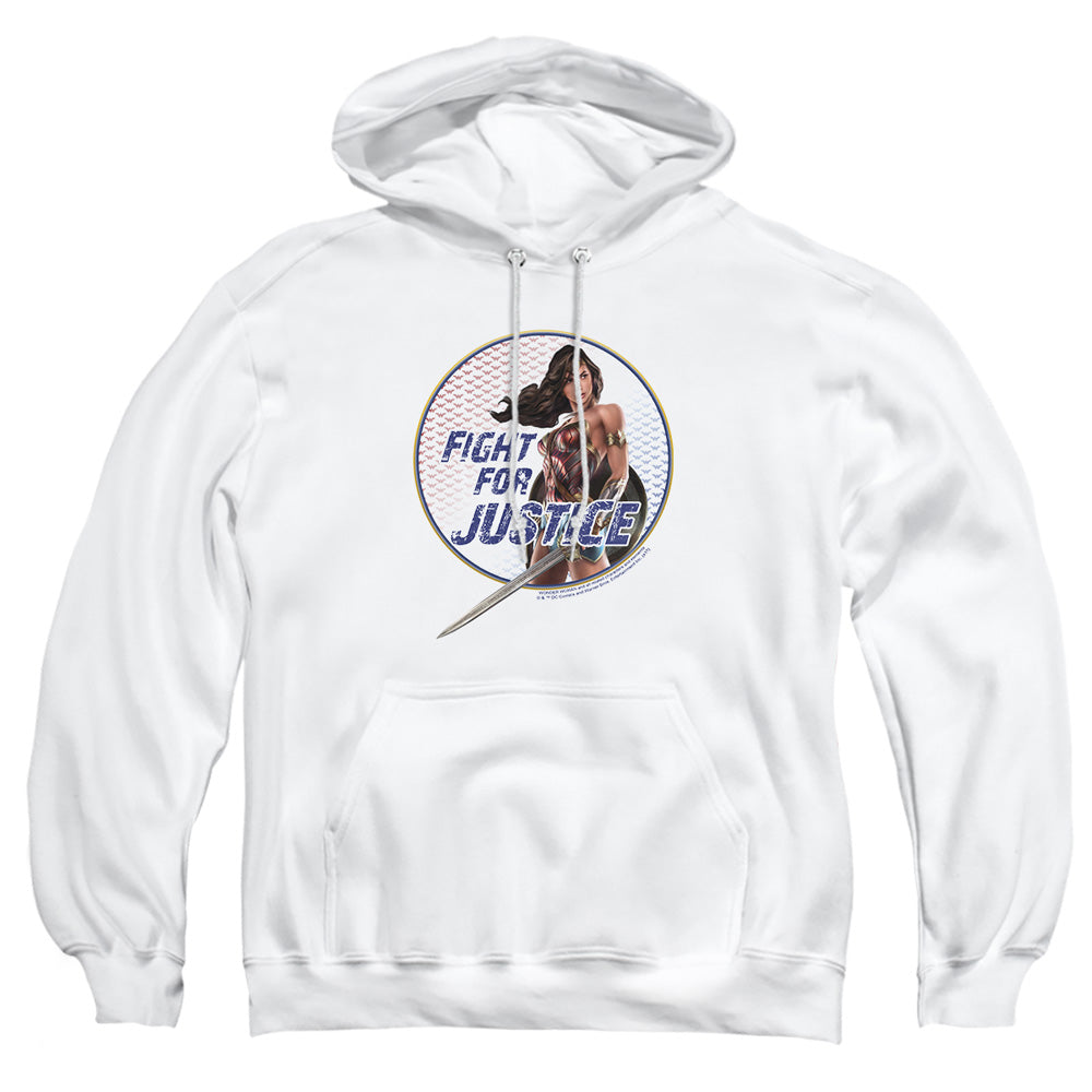 Wonder Woman Movie Fight For Justice Mens Hoodie White Officially Licensed
